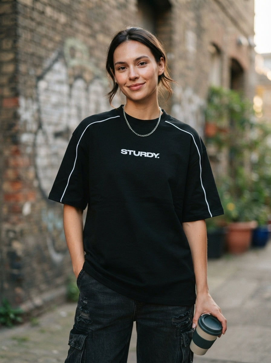 Premium Piped Oversized Tee