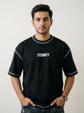 ETERNITY Oversized Black Streetwear T-Shirt