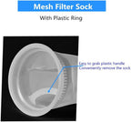 Water Tank Filter Bag – Reusable Mesh Filter Sock with Plastic Ring