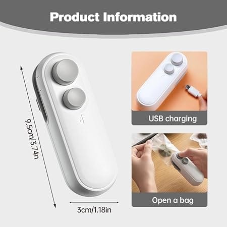 USB Rechargeable Mini Bag Sealer &amp; Cutter