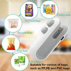 USB Rechargeable Mini Bag Sealer &amp; Cutter